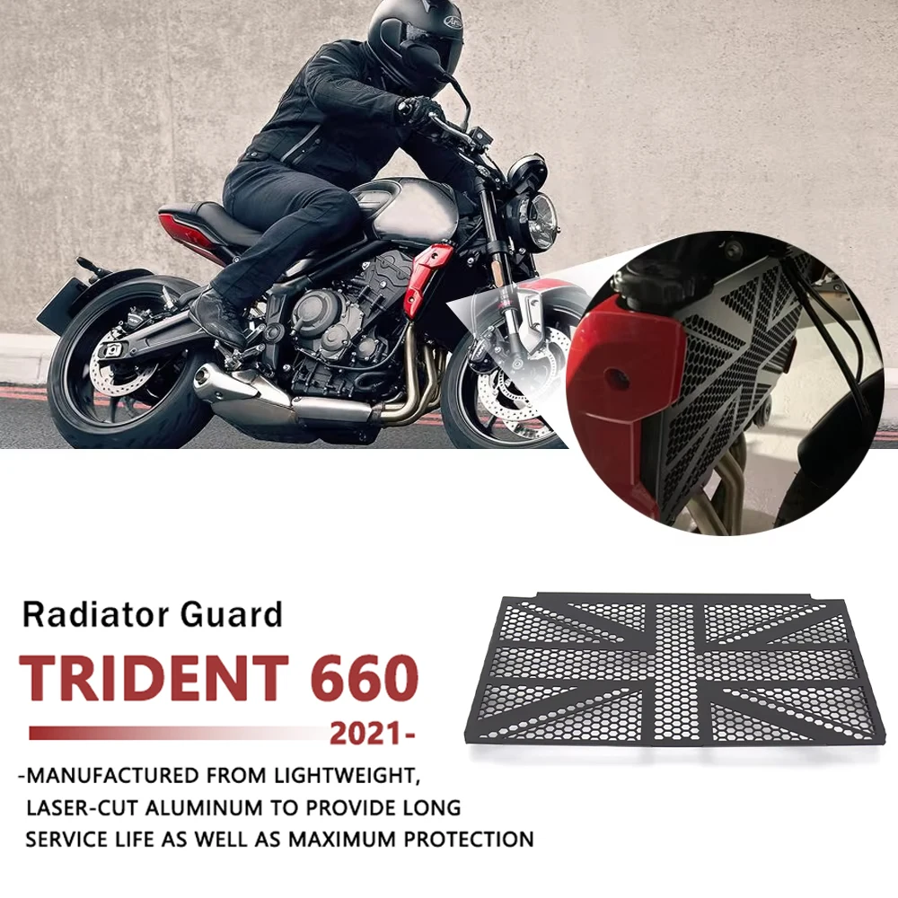 

For Trident 660 Trident 660 2021 Black NEW Motorcycle Radiator Guard Protector Grille Cover