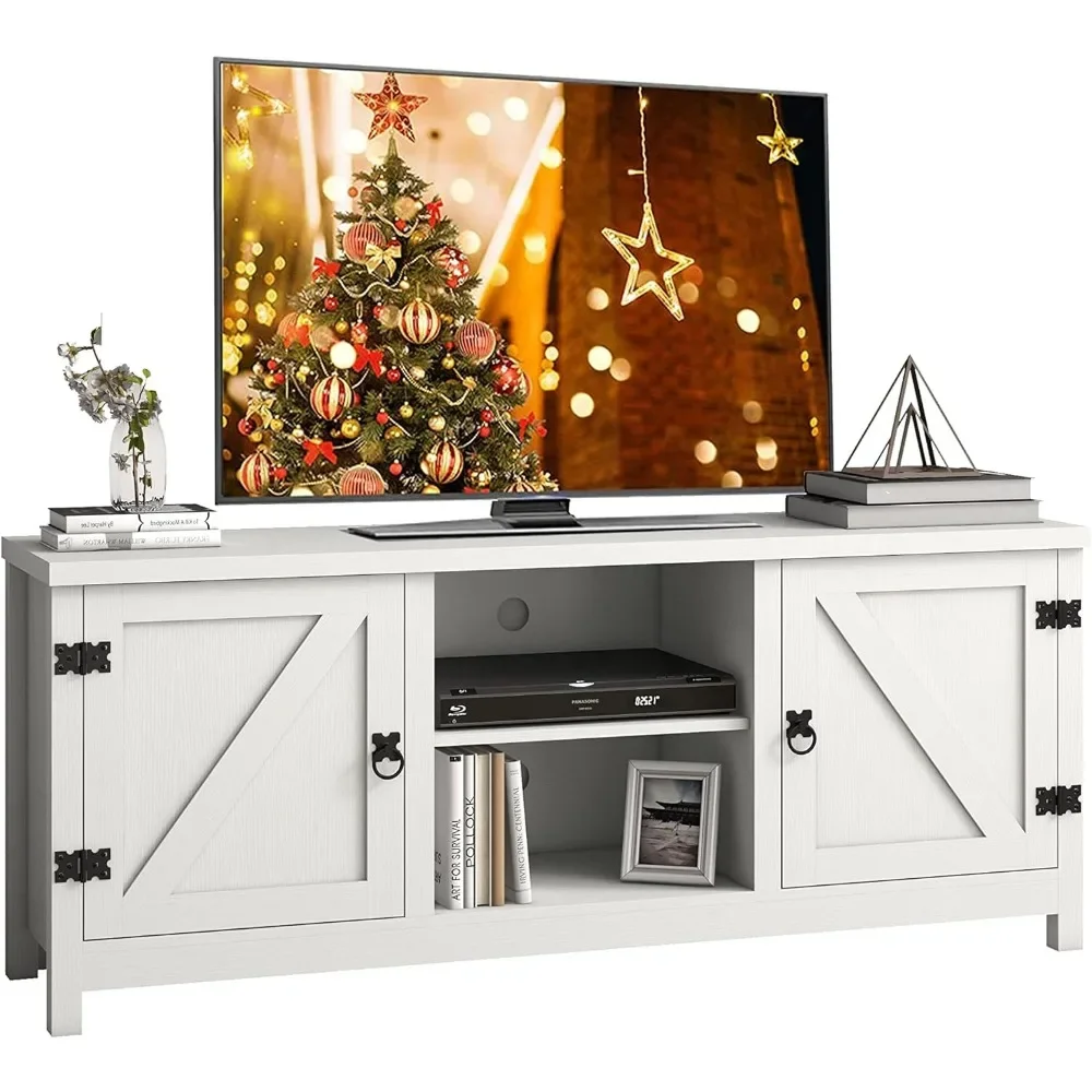 Entertainment Center With Storage And Open Shees Living Room Furniture Tv Stands Bedroom (White For 32