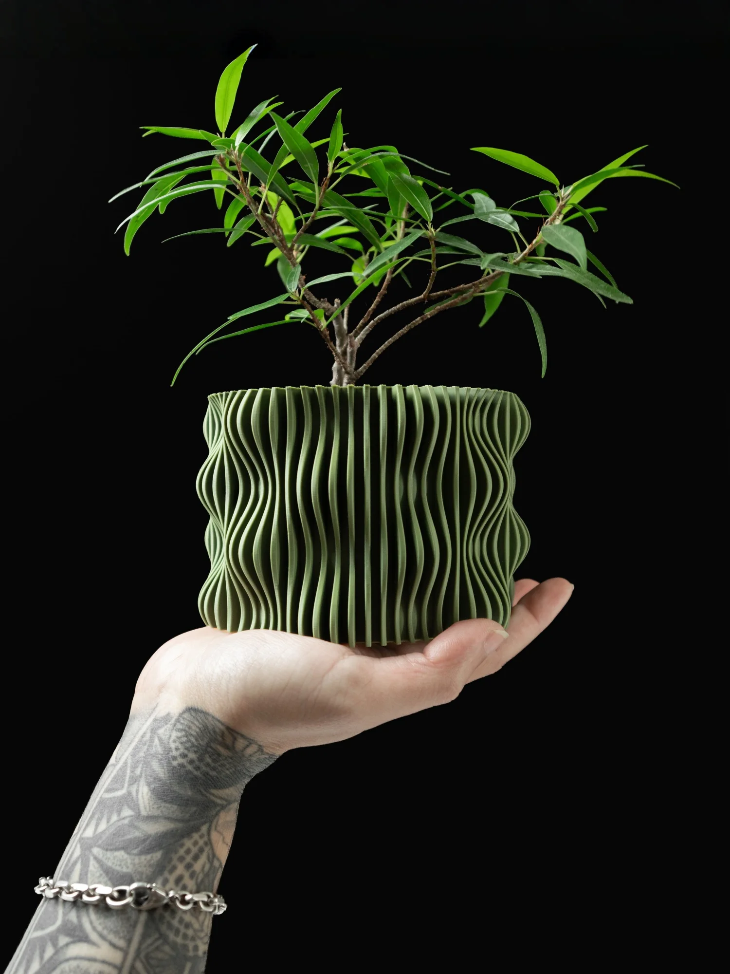 

Modern Minimalist 3D Printed Plant Pot – Biodegradable Flower Planter for Home Decor, Eco-Friendly Sustainable Gift (Muxel)