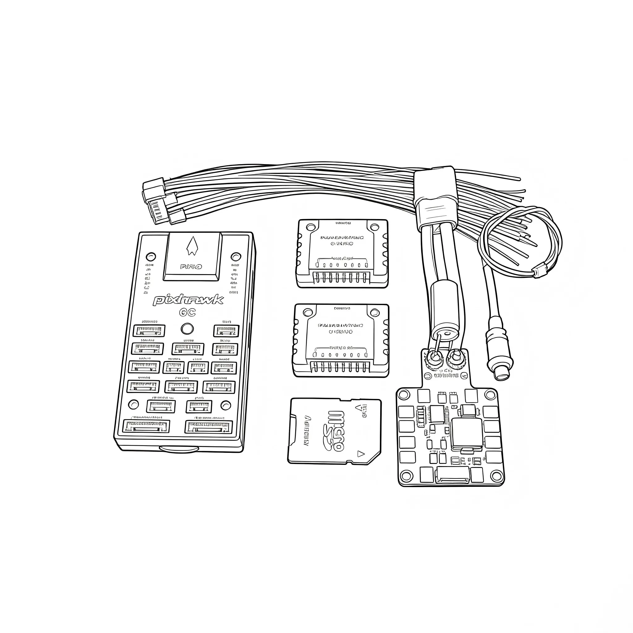 AN 6C PRO FMUV6C Ardupilot PX4 32 Bit Flight Controller Autopilot with 4G SD Safety Built-in Buzzer Copter Plane Rover Boat