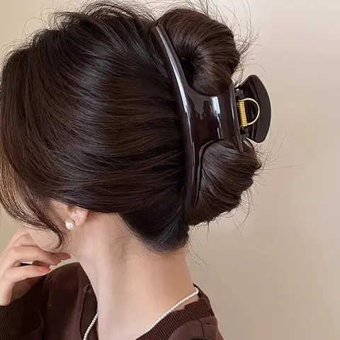 Pinza para el pelo grande para mujer, adorno para el cabello largo y grueso, diadema, pinza para el pelo, accesorios para el cabello, elegante, sólido, 5,91 pulgadas