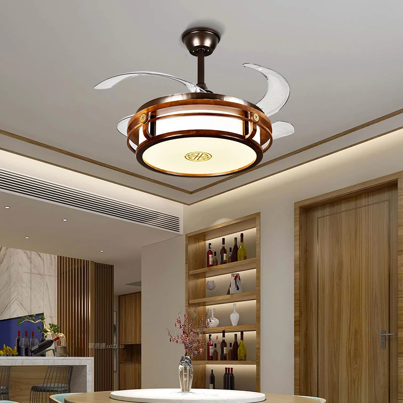 Modern Design Sustainable Shine Eco-Friendly LED Fan Lights Long-Lasting with Remote Control for Living Room Metal Body