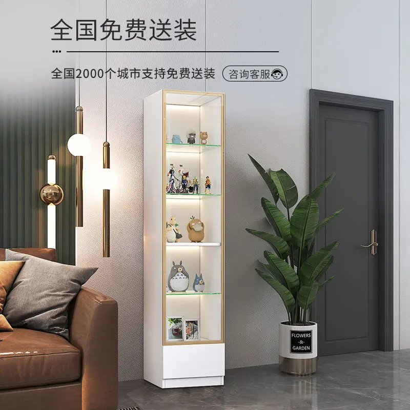 Light luxury Lego figure storage display cabinet blind box storage cabinet simple glass door toy model locker customization