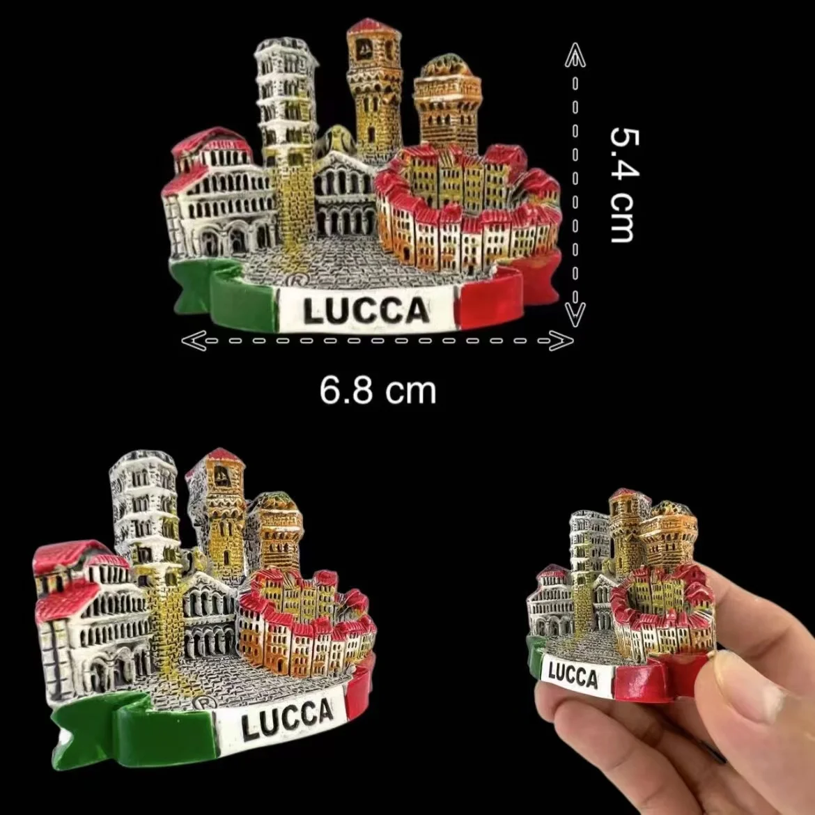 Lucca Pisa Florence Cinque Terre Tuscany Italy Fridge Magnets Travel 3D Memorial Magnetic Refrigerator Stickers Gift