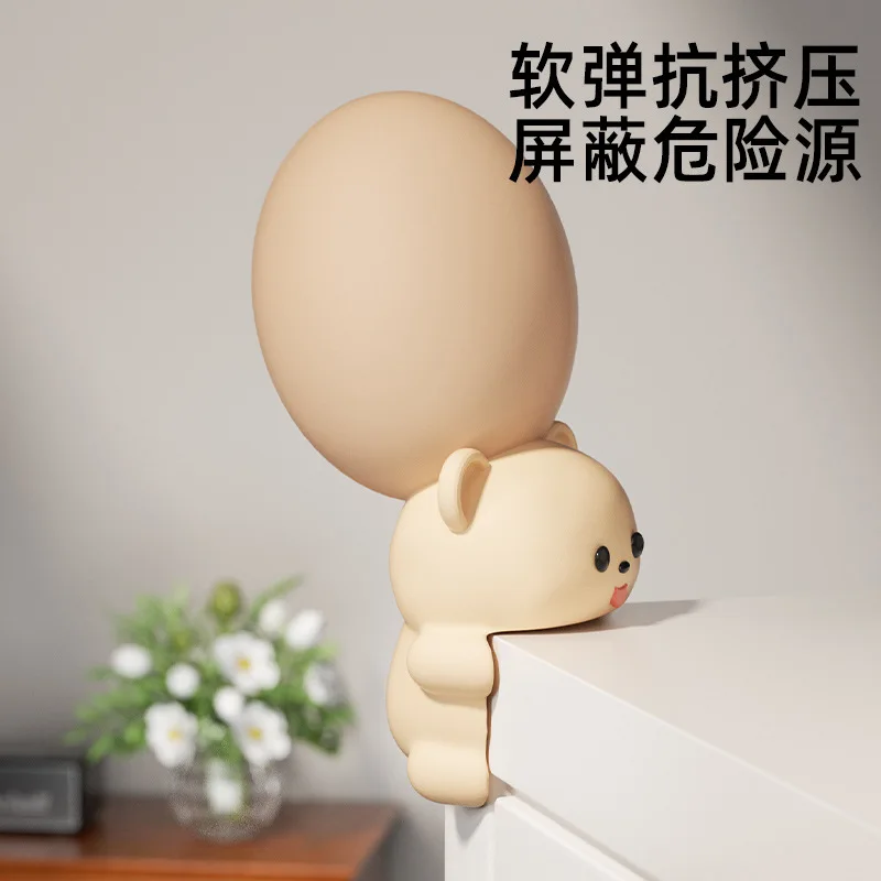 4 pcs Cartoon Soft Edge Corner Guard | Child/Baby Bump Prevention | Anti-Collision Sticker | For Table/Window Right Angle