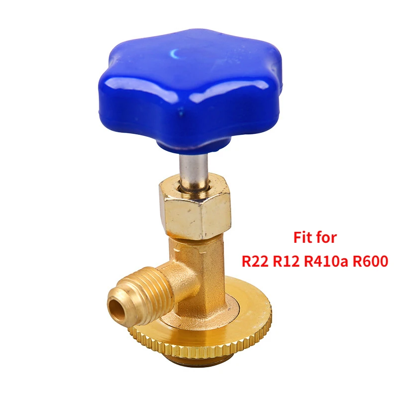 1 Pcs Dispensing Valve Bottle Opener 1/4 SAE Connector Mayitr Refrigerant Bottle Can Tap for R12 R22 R6000a R134a R410a Gas