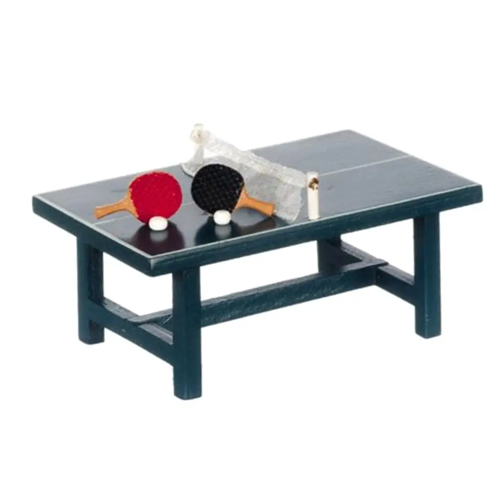 

1:12 Scale Dollhouse Table Tennis Complete Set with and Balls