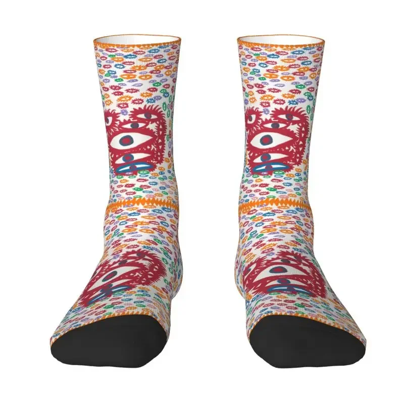 

Fashion Men's Yayoi Kusama Abstract Painting Dress Socks Hip Hop Comfortable Warm Breathable 3D Print Crazy Crew Socks