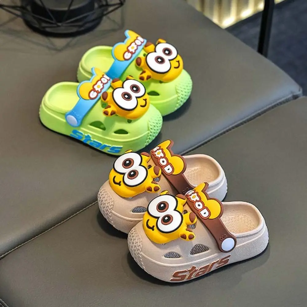Cute Summer Slippers Cartoon Deer Breathable Children Sandals Comfortable Non-slip Beach Clogs for Indoor Outdoor