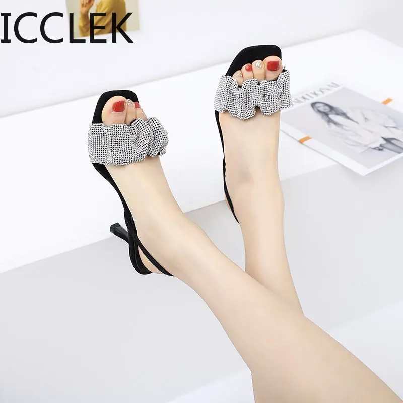 2022 Fashion Women Sandals Open Toe Party Pumps Thin High Heels Elegant Nightclub Dress Shoes High Quality Sandals Pumps