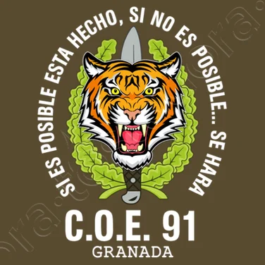Spanish Legion COE 91 Granada Mod 1 Special Operations Emblem T-Shirt. Summer Cotton O-neck Men\'s Short Sleeve T-Shirt New S-3XL
