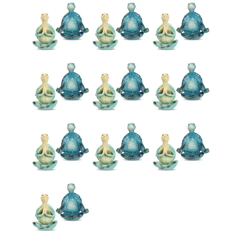 

Набор из 20 фигурок морских черепах для медитации, декор для дома, статуэтки морских черепах из смолы для йоги, украшение для дома и офиса.