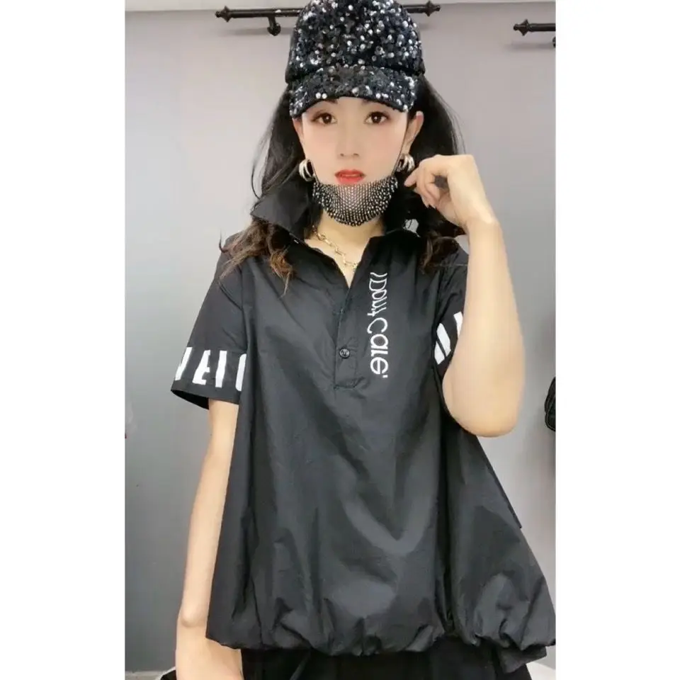 プリントシャツルーズファッションデザイン夏新作トップ