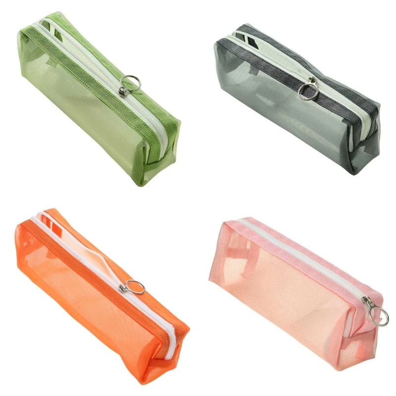 Fashion Clear Travel Toiletry Bag Pencil Storage Box for Teens College Students