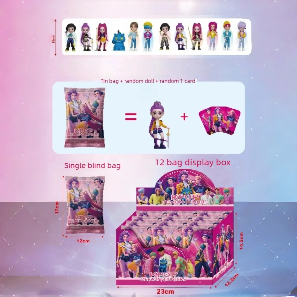 Statue de figurine mystère Kpop Demon Hunters, sac aveugle à collectionner aléatoire, cadeau exclusif pour fans de groupe de filles