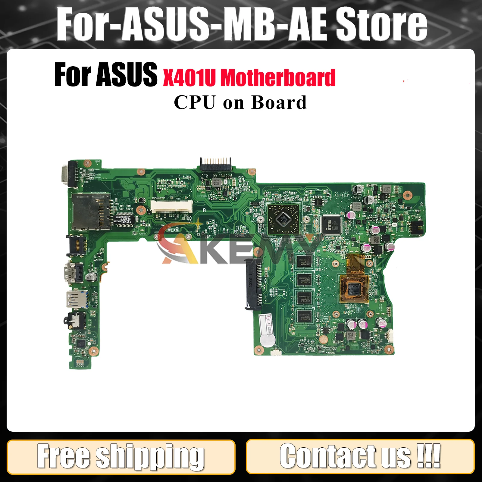 

Материнская плата для ноутбука X401U для ASUS VivoBook X401U X401U, материнская плата для ноутбука с процессором, 100% тестирование, ОК, быстрая доставка, высокое качество