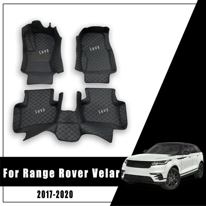 Car Floor Mats For Land Rover Range Rover Velar 2017 2018 2019 2020 Auto Waterproof Rugs Accessories Leather Liners Carpets Pads