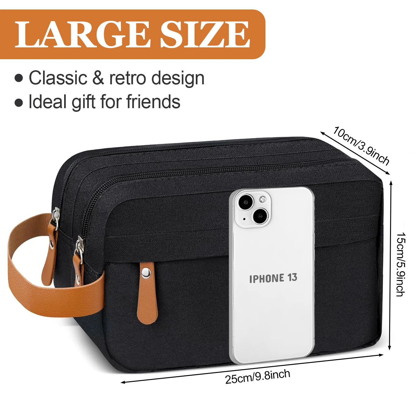 Travel Toiletry Bag for Men - Large Toiletries Bag Water Resistant Hanging  Travel Bag for Toiletries Accessories Gifts