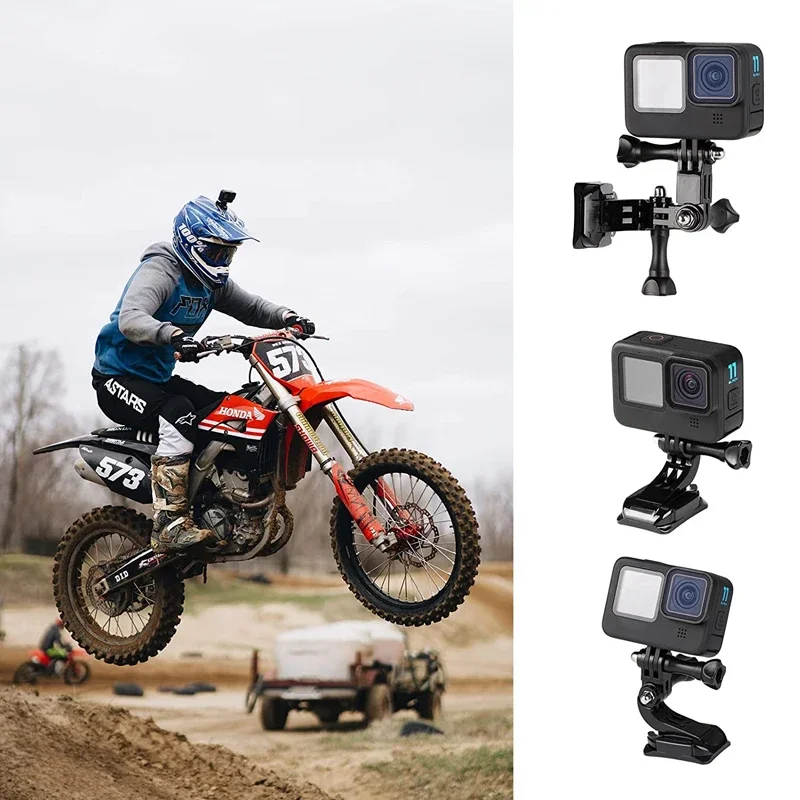 Zubehör-Set, Einstellarm, selbstklebende Basisschraube, J-Haken für GoPro Hero 13 12 11 10 9 Insta360 SJCAM AKASO DJI OSMO Action-Kamera – Detail 2