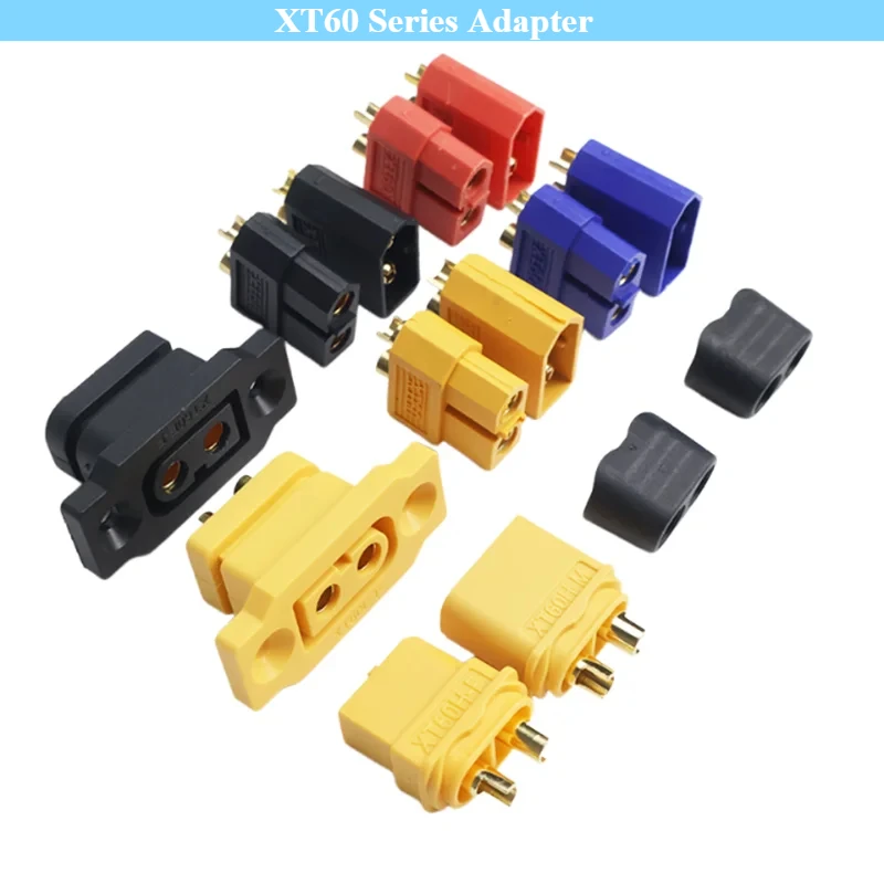 

XT60 Adapter Series 5pair / 5Pcs XT60 XT60E-F Female Plug Large Current Gold/Brass Ni Plated Connector Power Battery Connecting