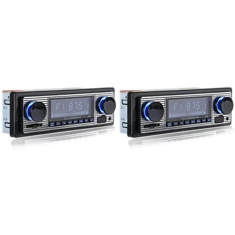 

Автомобильная магнитола 2X с Bluetooth, беспроводной MP3-плеер, мультимедийный проигрыватель AUX USB FM 12V, классический стерео-аудиоплеер с доставкой за 24 часа