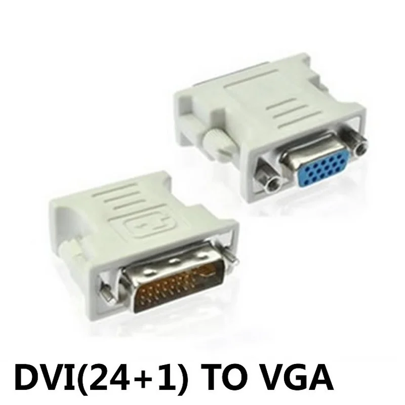 

DVI to VGA Female Adapter DVI-I Plug 24 + 1/5 P To VGA Jack Adapter HD Video Graphics Card Converter for PC HDTV Projector