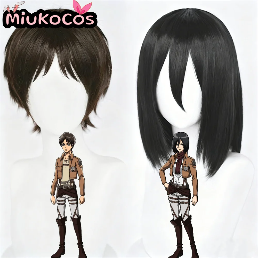 

IN STOCK エレン・イェーガー Eren Yeager ミカサ・アッカーマン Mikasa Ackerman Cosplay Wig Anime Attack On Titan Cosplay Wig