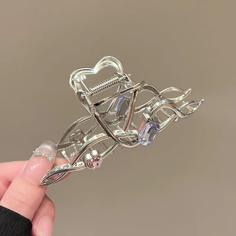 مشبك شعر نسائي معدني عصري، نمط جديد رائع، مشبك شعر ثابت، تصميم عصري، مشبك سمك القرش