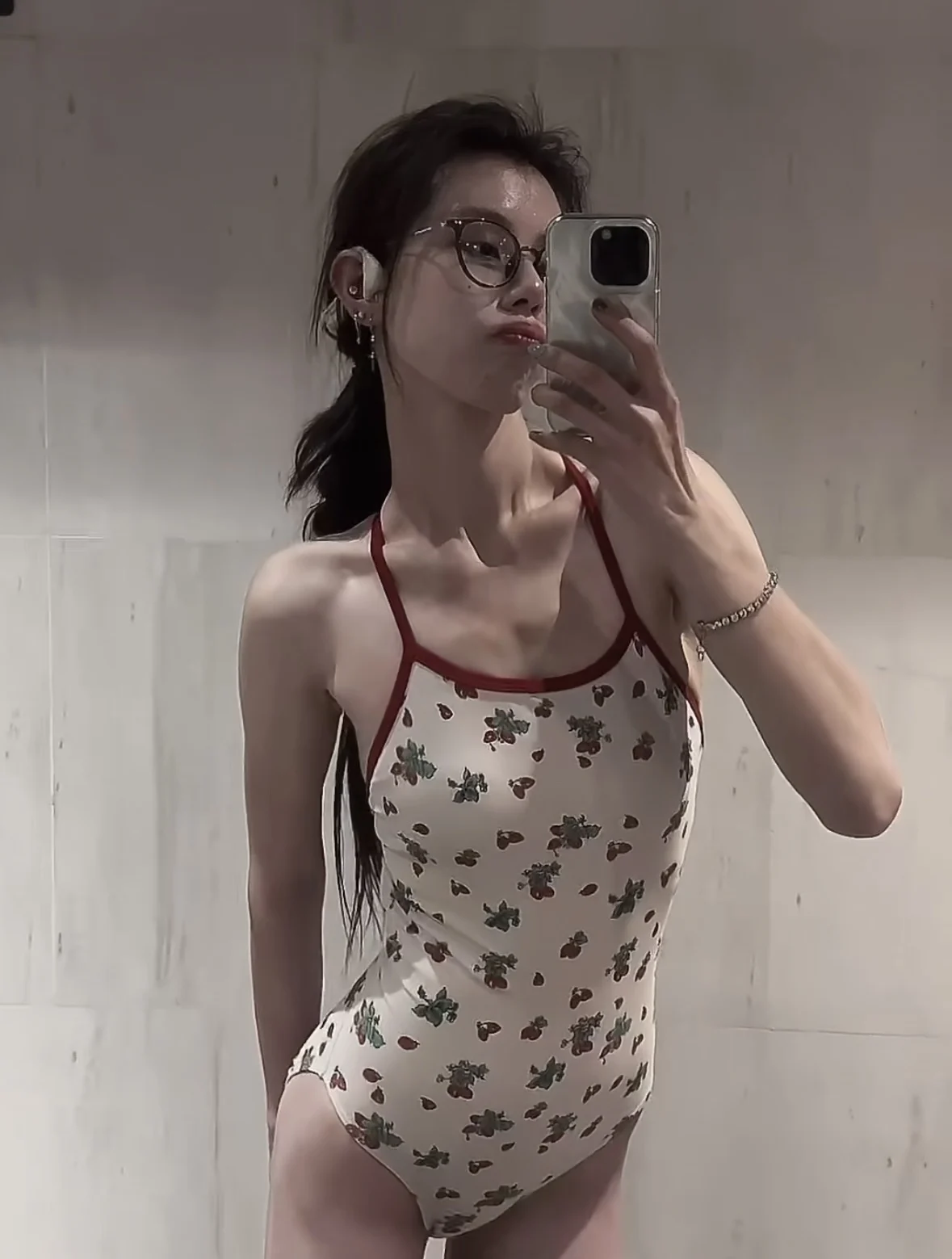 Traje de baño de una pieza para mujer, estampado dulce, Bal, adelgazante, cubierta de barriga, aguas termales, traje de baño cetitivo, busto fijo