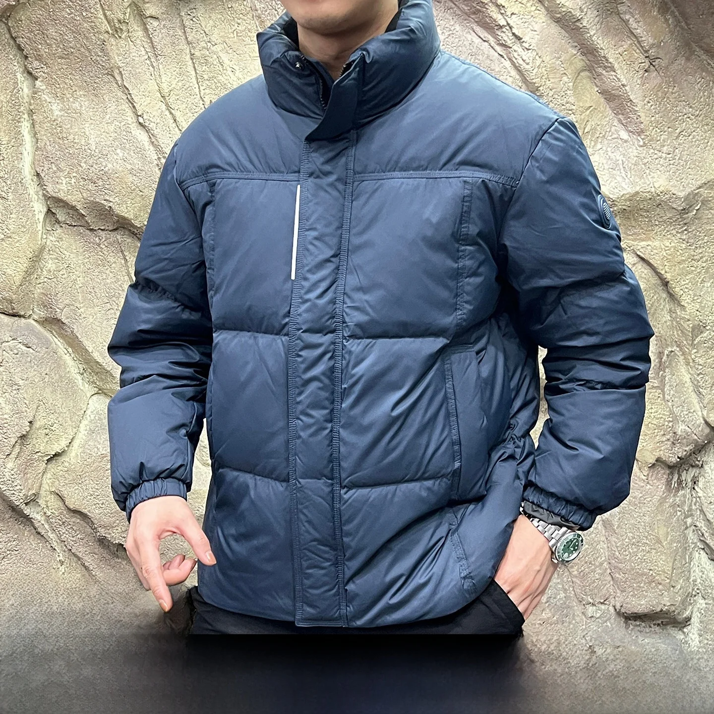 

Jaet High Lo down 90 Du down Filling High Puffin Outdoor Теплый водонепроницаемый хлеб Sle down Jaet для мужчин и женщин