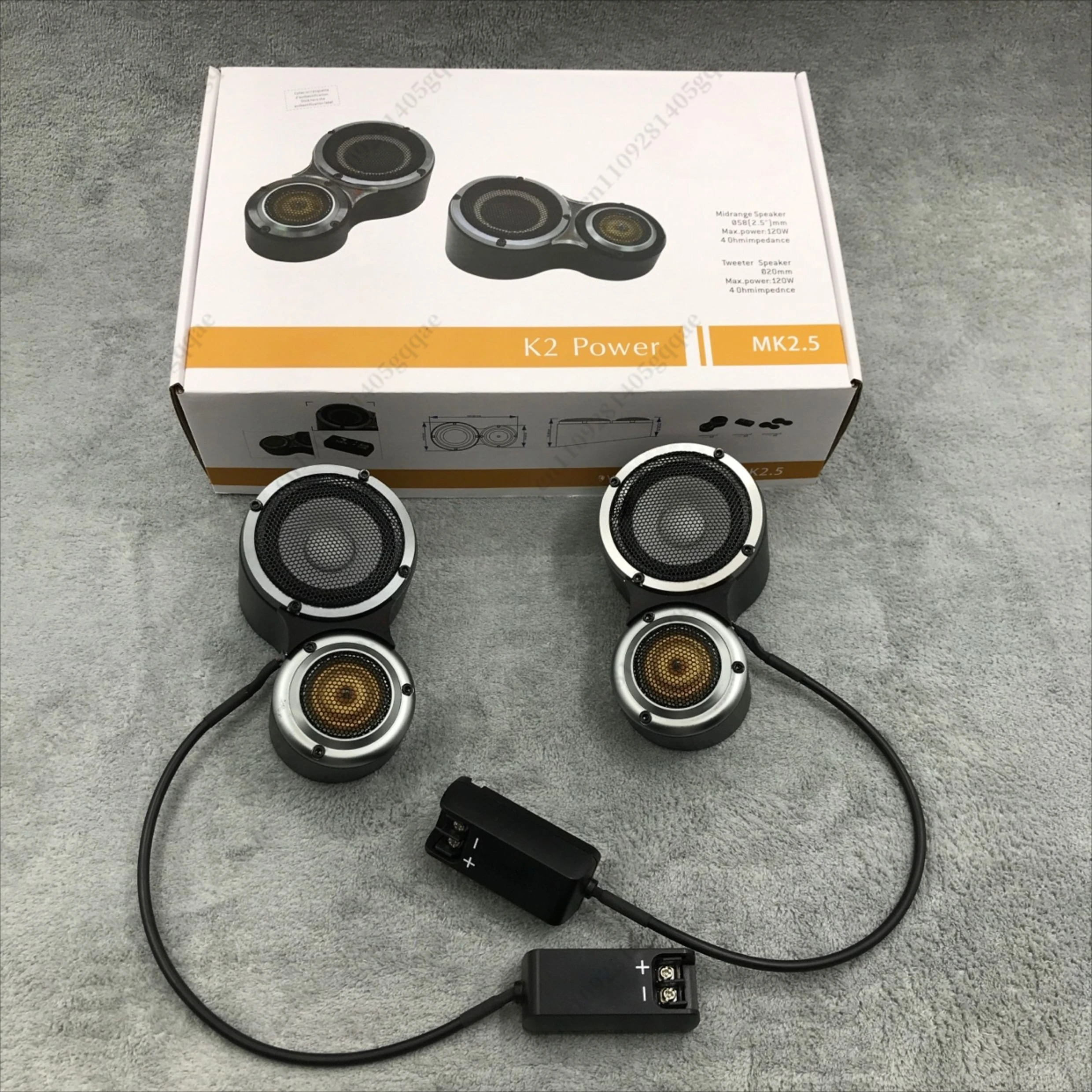 Car Audio MK2.5 3.5 Inch Mid-range + 2.5 Inch Tweeter Integrated Speaker