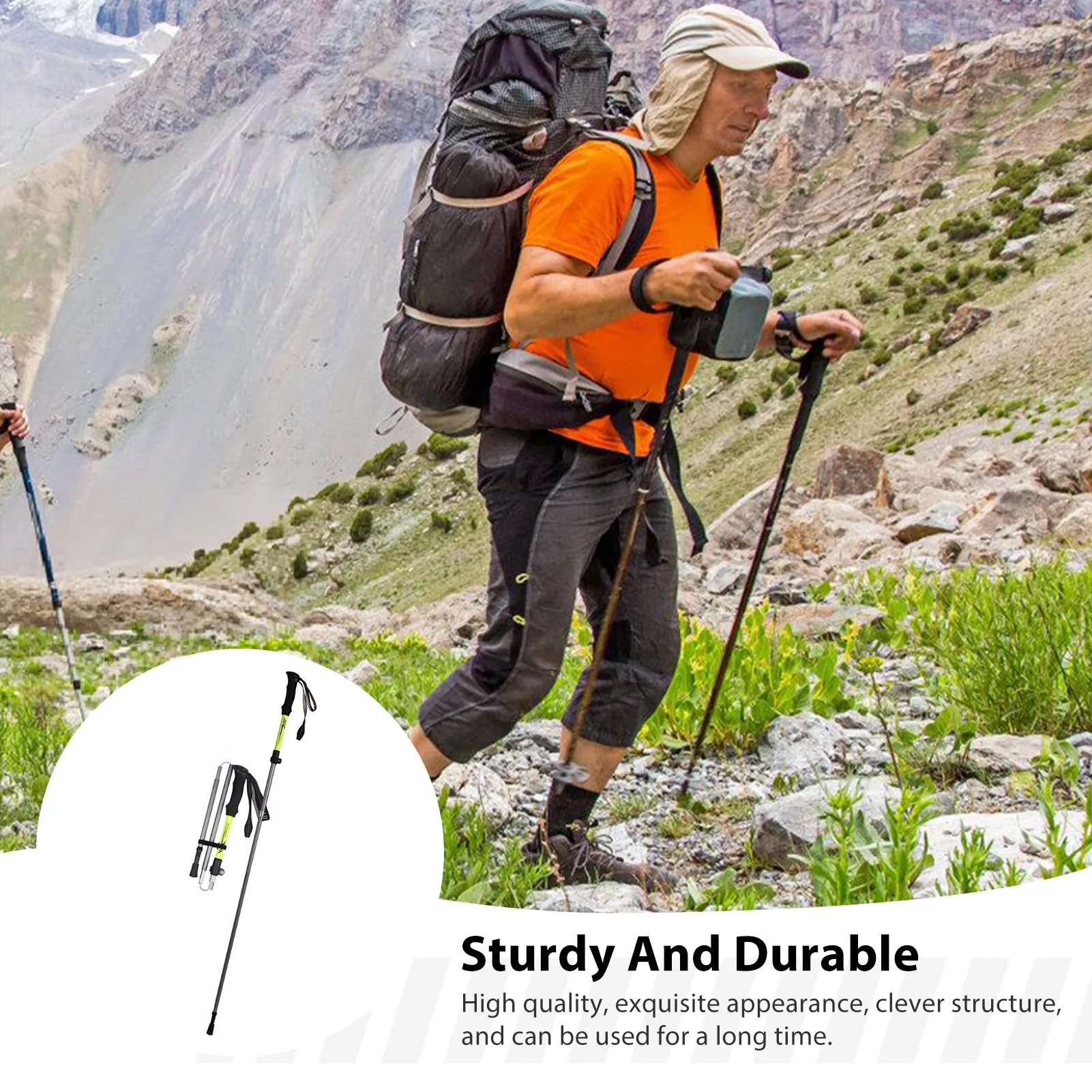ไม้เท้าเดินป่าอลูมิเนียมอัลลอย - Outdoor Sport Climbing Gear บทวิจารณ์และราคา
