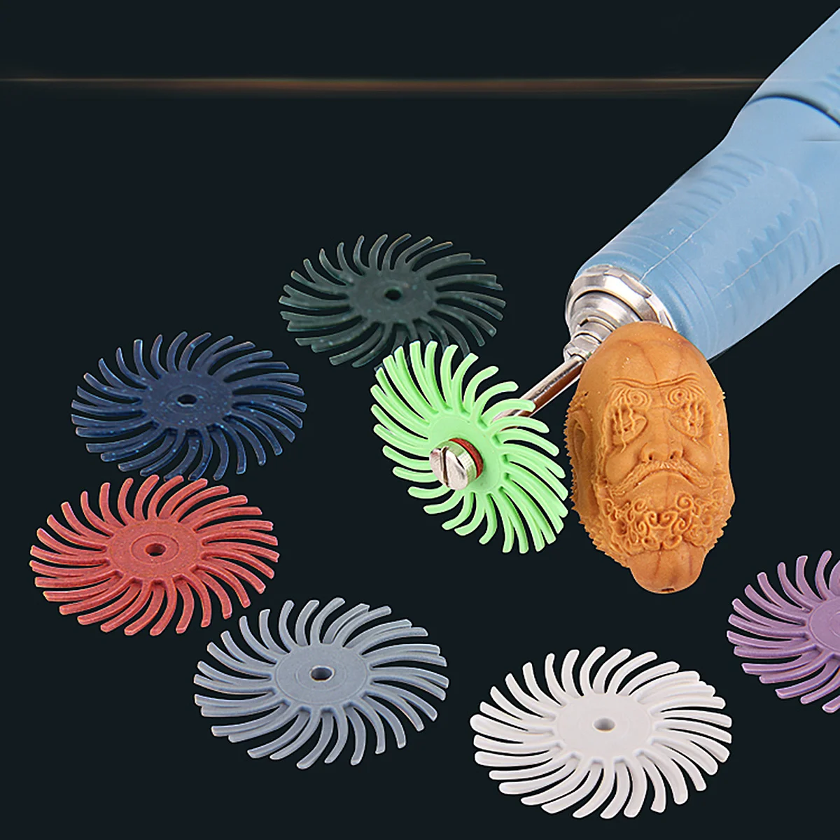 

6pcs Impeller Abrasive Disc 110Mm For Deburring Polishing Detail Work Jewelry Craft Rotary Slit Grinding