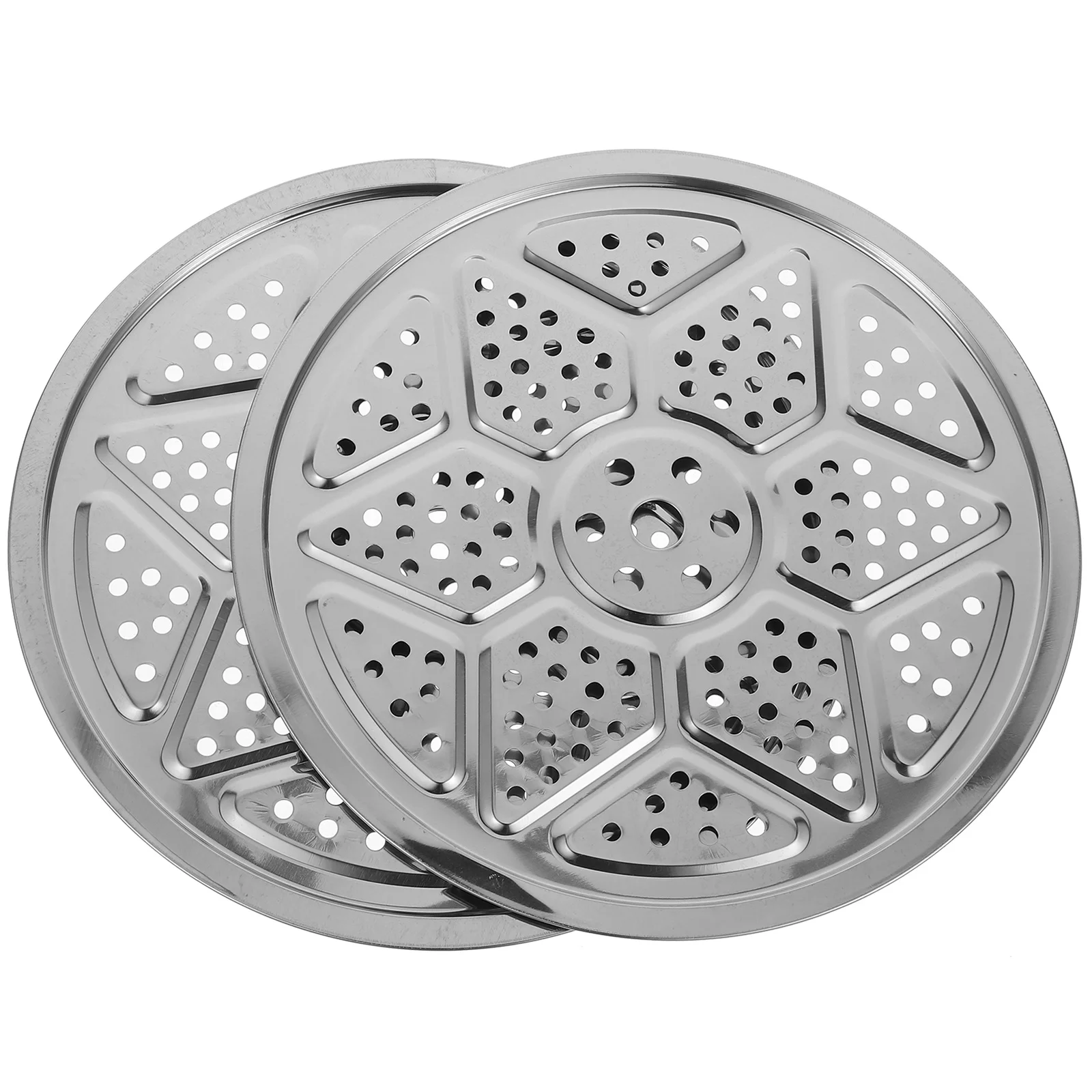 

2Pcs Stainless Steel Steamer Plate Round Design for Food Cooking Cooling Roasting Pots Pressure Cooker 13.79 Inch