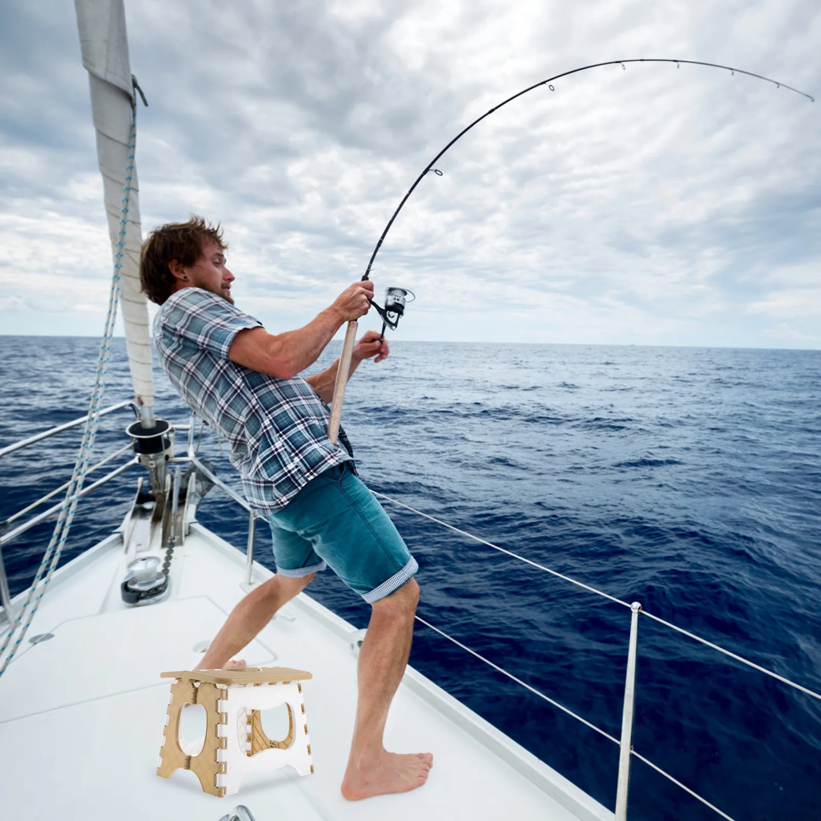 

1pcs Foldable Stool Portable Plastic Folding Stool For Adults Kids Camping Fishing Garden Outdoor Bathroom Kitchen Use