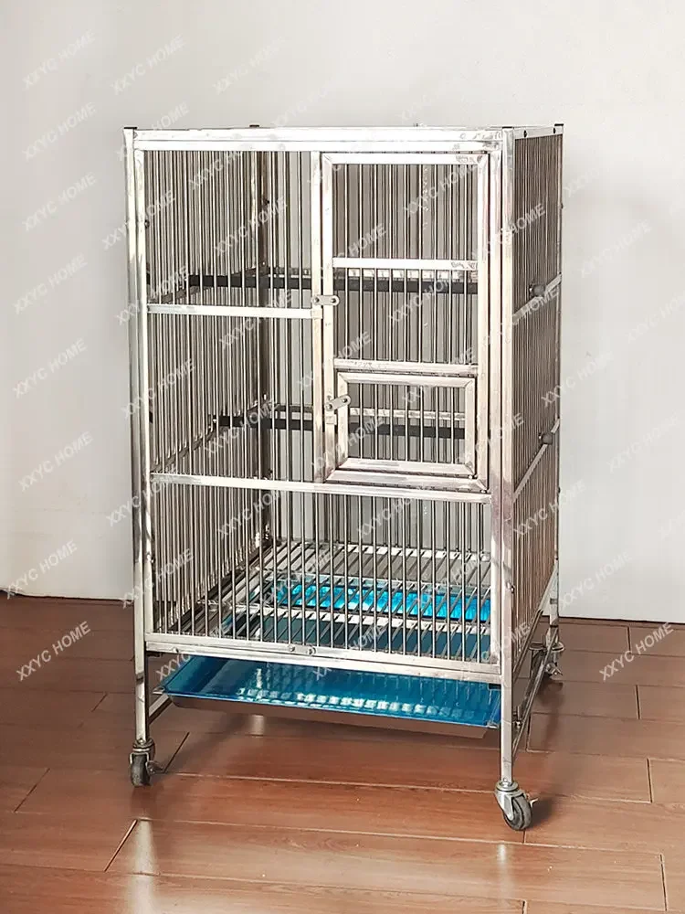 

Stainless Steel Golden Steel Parrot Bird Cage Thrush Brother Pet Cage Metal Cage Parrot Cage