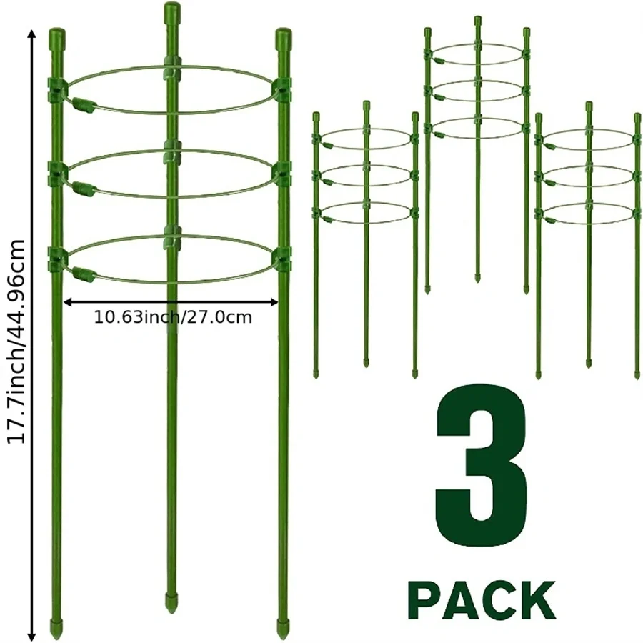 3 szt. Stojak na kwiaty, żelazny pierścień, podpora kwiatowa, roślina doniczkowa, winorośl stała, stojak na winorośl wspinaczkową, opakowanie