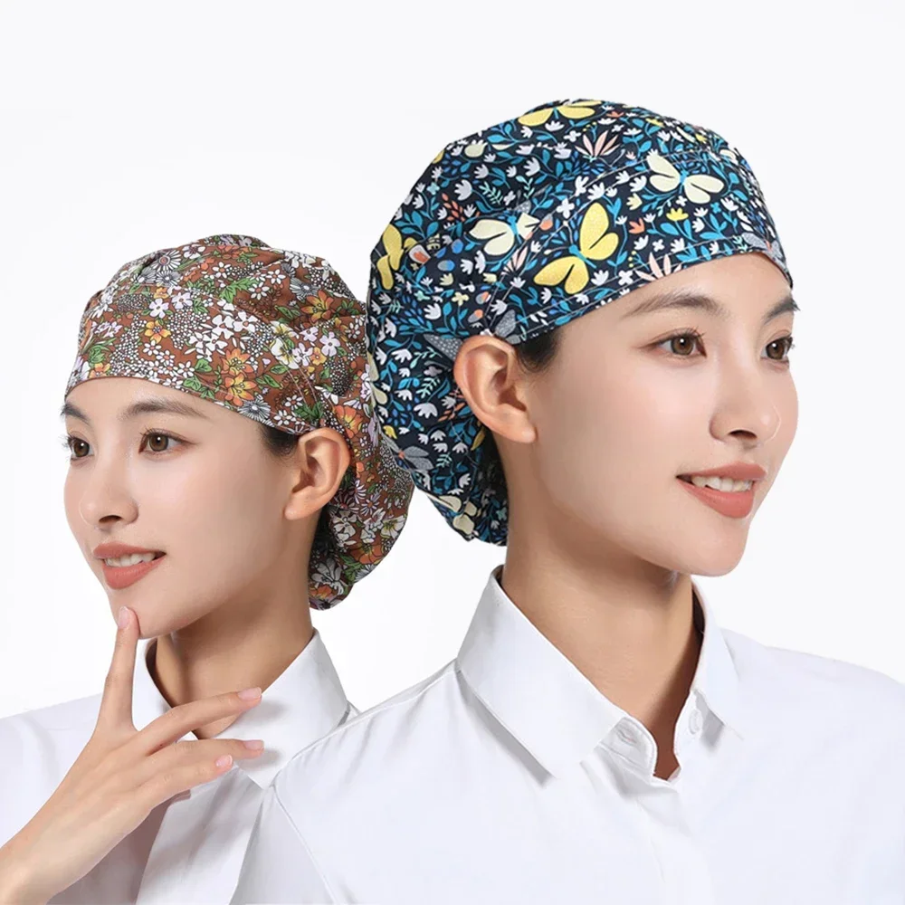 Women Man Cotton Dust proof Work Cap Accessories Bundled Hair Work Headband Chef Cap Food Service Cook Hat Canteen Catering