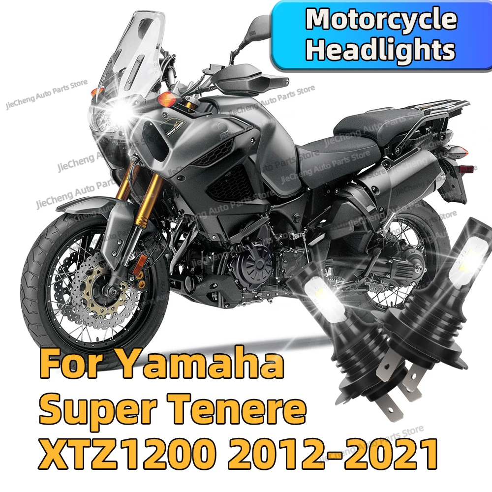 2PCS Motorcycle H7 LED Headlight Bulbs 45w Upgrade Moto Lamp For Yamaha Super Tenere XTZ1200 2012-2021 2013 2014 2015 2016 2017