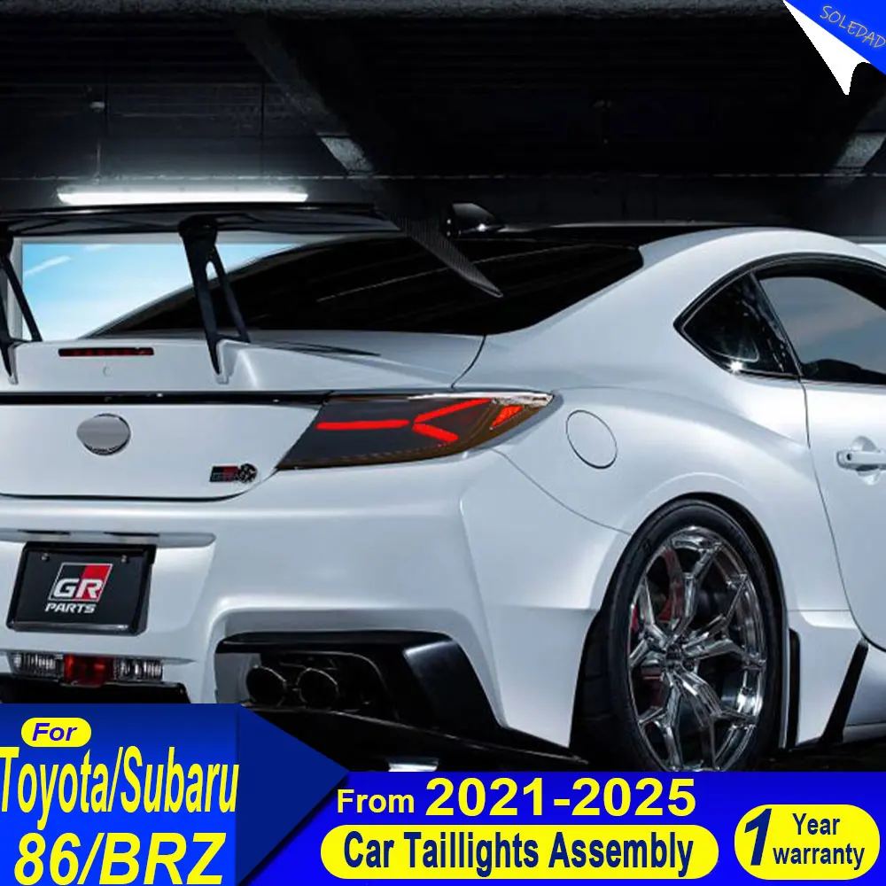 Car LED Tail Light For Subaru BRZ Toyota GR86 2-Door 2022-2025 Rear Lamp Smoke Black Sequence Signal Lamps Taillight Assemblies