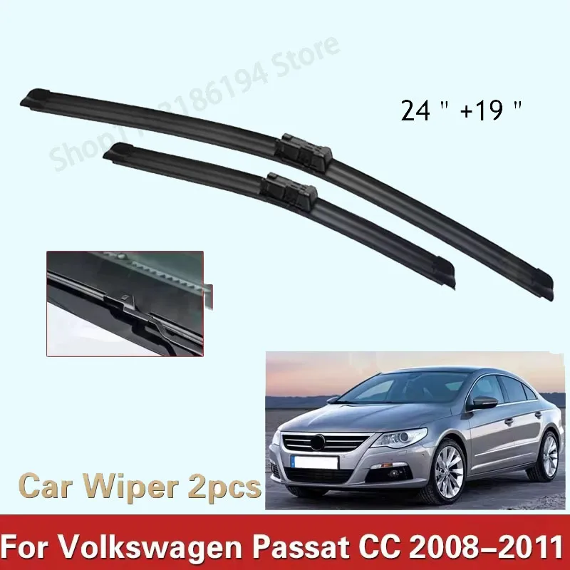 Car Wiper Blades for Volkswagen VW Passat CC 2008 2009 2010 2011 Windscreen Windshield Brushes Washer Car Accessories