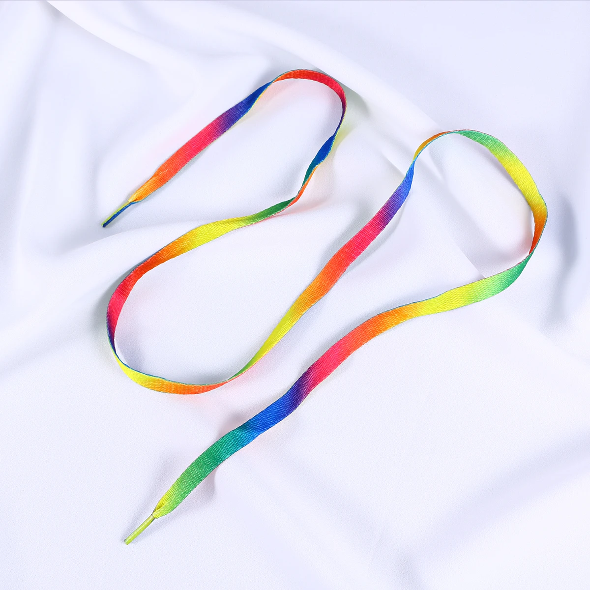 

80Cm Rainbow Gradient Shoe Laces Colorful Flat Shoestrings For Sneakers Sports Shoes Canvas Durable Polyester Cotton Blend