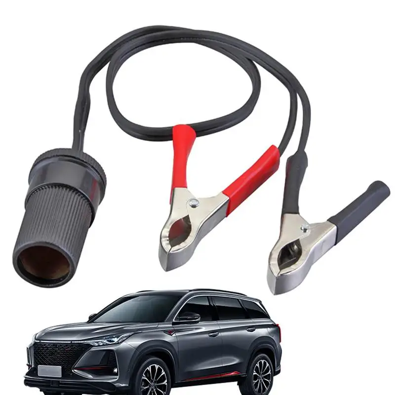 Pinzas para batería, abrazaderas de cocodrilo, pinzas de cocodrilo para batería de coche a adaptador de enchufe de 12V/24V, Mini USB 30A, accesorios para automóvil