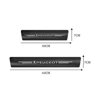 Car Logo Carbon Fasertür Schutzsthere -Aufkleber, Innenrahmen, geeignet für Peugeot 2008, 3008, 4008, 206, 207, 301, 307, 308, 408, 508 8 Hauptaufkleber Peugeot 308 - №7