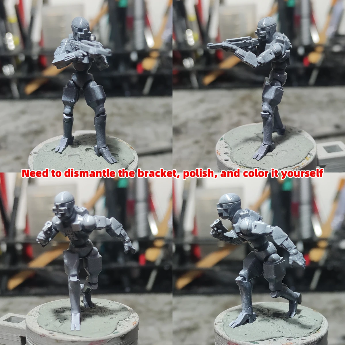 1/35 1/48 1/72 Maßstab Modellbausatz 3D Harz Miniatur-Soldatenfiguren Diorama Unbemalt SciFi Zyklop-Roboter-Gruppe DIY – Detail 3