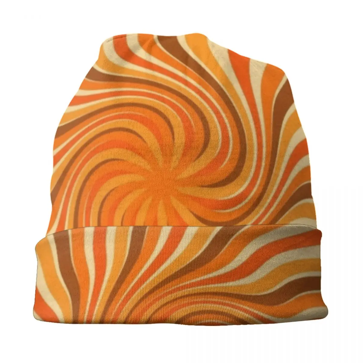 Retro Hippies Swirl Twist Skullies Beanies Caps Hip Hop Winter Warm Men Women Knitting Hat Unisex Abstract Geometric Bonnet Hats