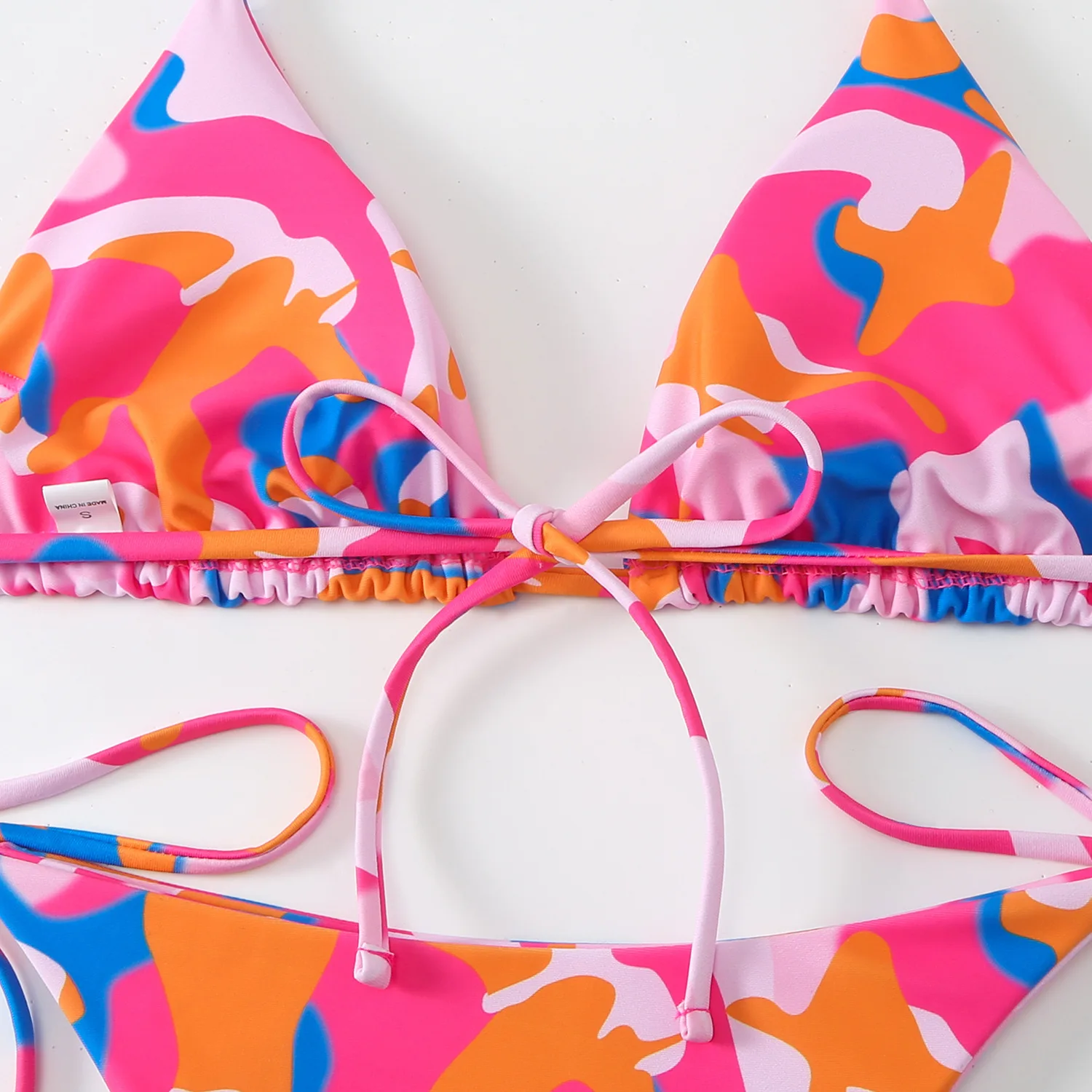 2025 水着女性タイダイマイクロビキニ女性水着 Tバック水着セクシーなビキニセットレースアップブラジルホルター Biquini