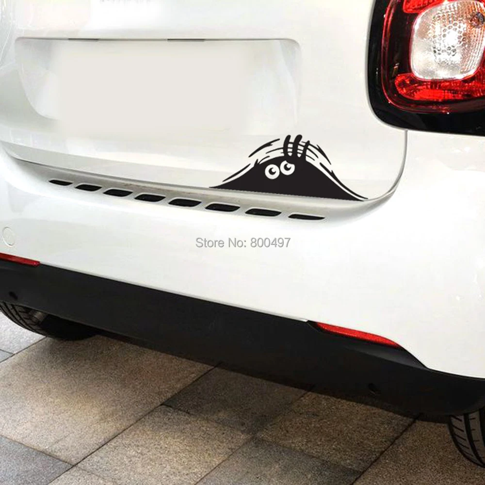 Autocollant décoratif pour carrosserie de voiture en vinyle imperméable PVC 3D sculpté, motif Dune Sand Monster Peeping Peering