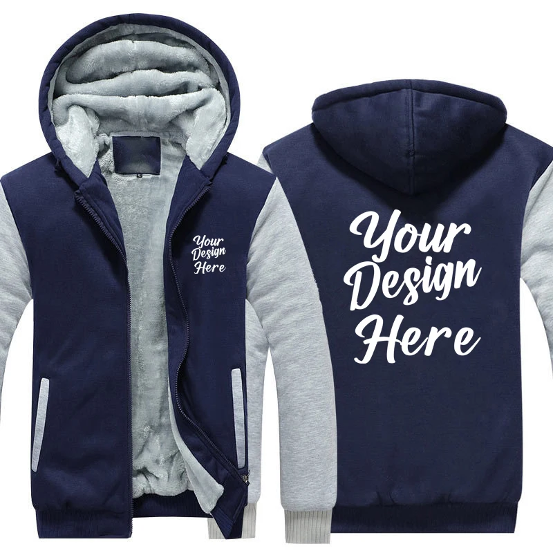 Diy custom hoodies thicken coat mens kacket streetwear shirts Funny  black t shirt for men