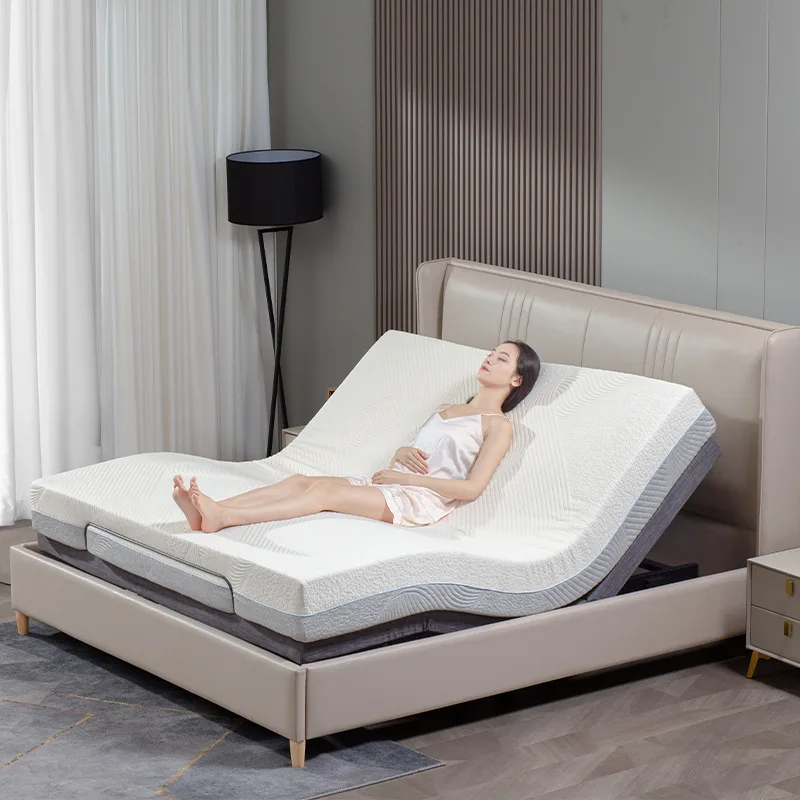 latex smart master furniture light luxury leather wedding multi-functional electric  lifting double